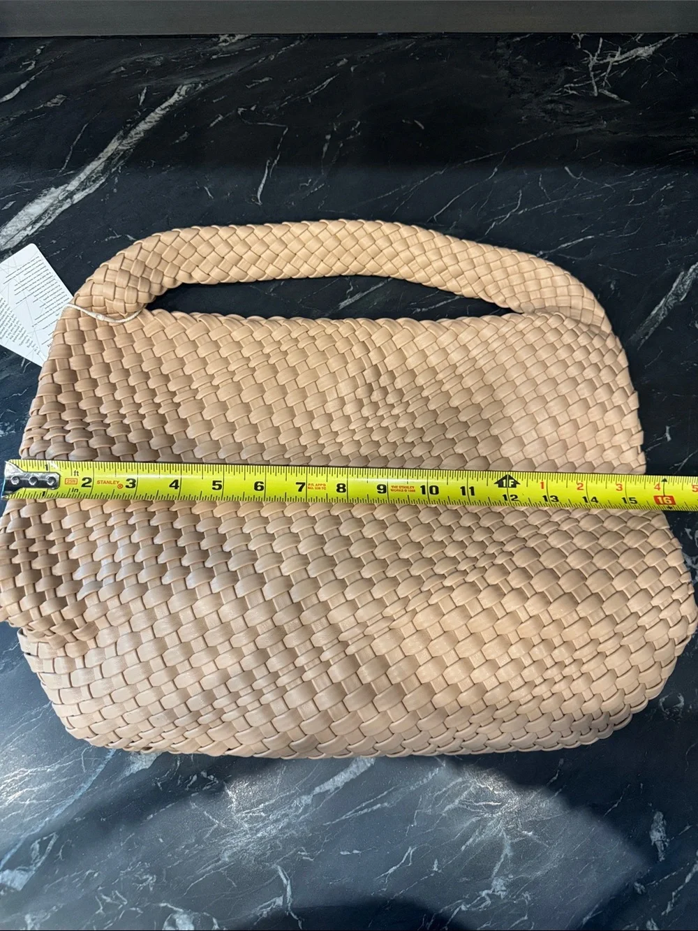 Woven Shoulder Hobo Bag in Beige - Picture 4 of 9